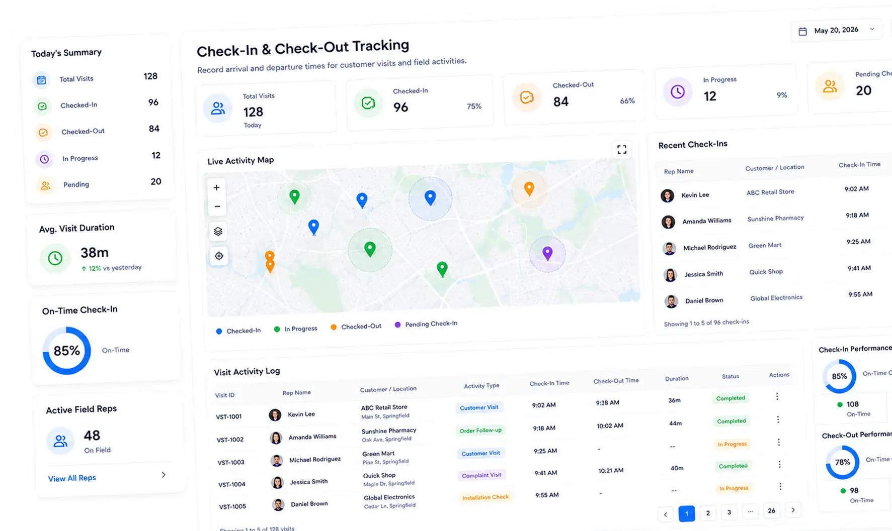 Check-In & Check-Out Tracking