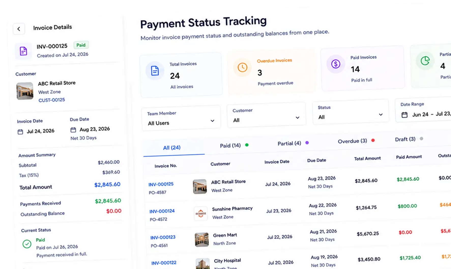 Payment Status Tracking